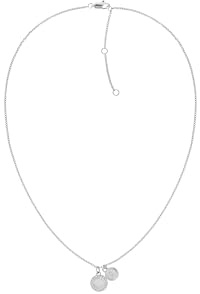 Tommy Hilfiger Jewelry Collana con Pendente da Donna in Acciaio Inossidabile con Cristalli - Disponibile in versione Oro o Argento