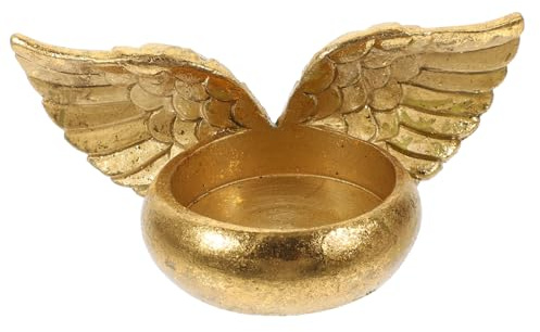Alipis Candle Holder Silver Angel Wing Resin Candle Holder for Decoration Table Centerpiece and Candlelight Dinner Nordic Style for Home Décor