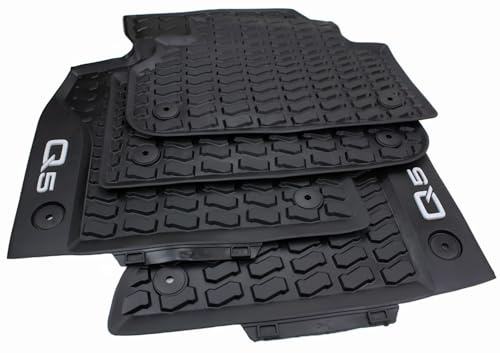 Original Fußmatten Kompatibel mit Q5 SQ5 (FY) + Q5 Sportback 2017-2024 Allwetter Gummimatten Vorne + Hinten Premium Qualität Automatten