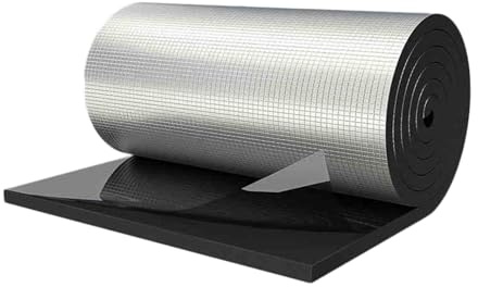 Estera de Aislamiento acústico, lámina de Aluminio autoadhesiva, 5-30 mm de Grosor, Aislamiento acústico y térmico para vehículos, para Paredes, Suelos y techos (53,82 pies Cuadrados, 10 mm