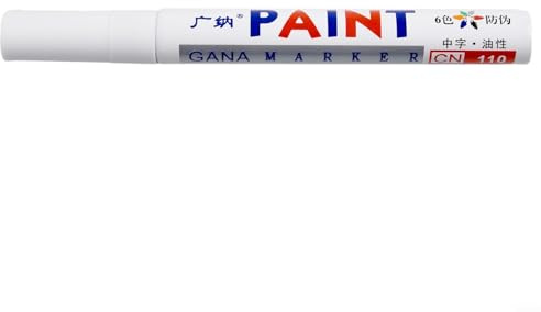 SPORTARC Marcador permanente impermeable para neumáticos de coche, ideal para escribir en superficies de goma y metal (blanco)