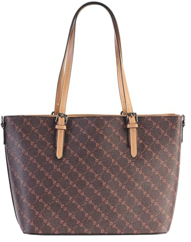 Pierre Cardin Borsa donna,in similpelle,ecopelle,pelle,grande,Shopper,A Spalla,Multifunzione,Elegante,Borsa da Donna,Shopper,A Spalla,Multifunzione,Borse Donna,a spalla (Marrone)