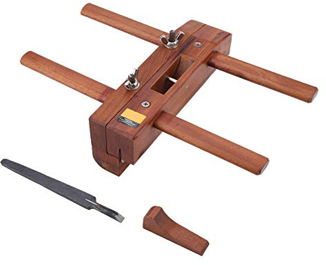 Phefop Pialla a Mano in Palissandro con Doppio Manico con Lama Affilata in Acciaio per Utensili, Pialla per Scanalatura Liscia per la Lavorazione del Legno per Mobili Fai-da-te, Kit