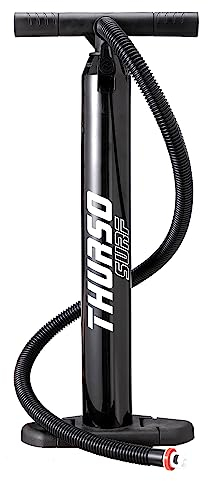 THURSO SURF Aufblasbare Stand Up Paddle Board Handpumpe SUP Aufpumpen und Ablassen Doppelaktion 29 Psi Externes Rohr Reibungsarm Leicht Kompakt