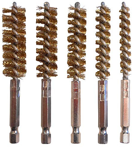 Brass Barrel, Pipe,Hole, Internal and Thread Cleaning Brush 5 Piece Pack