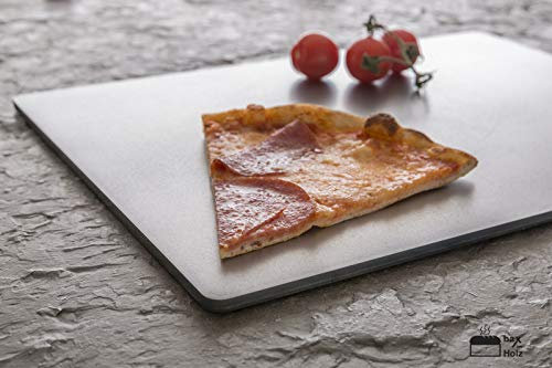 bax im Holz Backstahl ideal zum Brot- und Pizzabacken - rechteckig für Backofen und Grill - 38 cm x 28 cm mit 6 mm Stärke - für knusprige Brot- und Pizzakruste