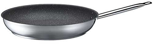 Mäser 931989 Professional, Beschichtete Bratpfanne 36 cm in Gastronomie-Qualiät, robuste Pfanne mit hochwertiger Granitec Antihaft Versiegelung, geeignet für Induktion, Edelstahl