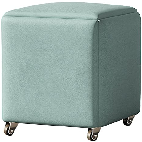 Storage Stool Magic Cube Nesting Chair With Wheels - Multifunction Kitchen Sofa Stackable Stool - Upholstered Seat & Metal Frame - 5 In 1 Storage Solution