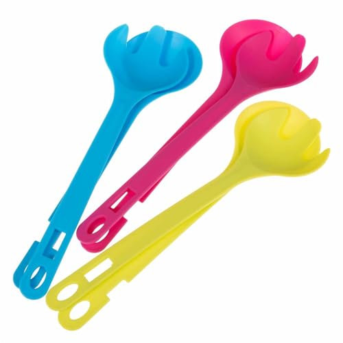 SIDCO Salatbesteck 3 x Servierbesteck Salat Salatlöffel Salatgarnitur Kunststoff bunt