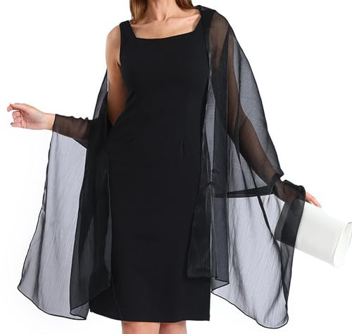 GFM Chal, irisado, brillante, ideal para noche, bodas, fiestas, graduaciones, damas de honor, novias