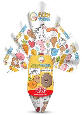 Uovo Pasqua Per Pera Toons, Cioccolato al Latte, 250g, con Sorpresa per Dolce Toys ATTENZIONE ROTTO