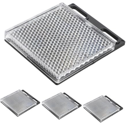 NUOBESTY 4st Reflekterande Sensor Komponenter För Fotoelektriska Sensorer Spegelreflektorpaneler För Hem Och Väg Säkerhet Enkla Att Installera Och Ersätta Med Reflekterande Tillbehör
