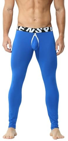 Gefomuofe Pantalon de compression pour homme - Ouvert à l'avant - Legging de fitness - Pantalon d'entraînement - Pantalon de course - Collants de sport - Long pantalon thermique
