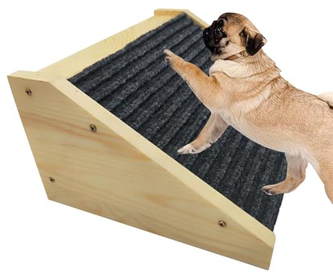Wooden Dog Ramp - Non Slip Pet Ramps For Sofa Bed Solid Pine Wood, Portable Injured And Older Pets Cats Safety Steps for Indoor Couch Sofa Bedside Home Indoor Bedroom Living Room