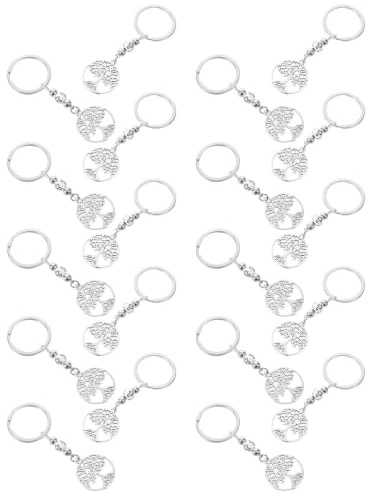 YOSADIER 20 St Kristet Nyckelring i Metall Religiös Korsväska Charm för Dop Konfirmation och Bön Design för Handväska och Bilnycklar Detaljerad och Symbolik