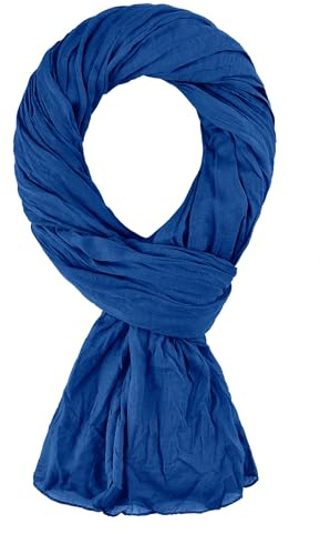ALLEE DU FOULARD - Cheche, Écharpe, Chale Premium - Bleu Roi - 100% Coton - Taille 200 X 110 CM - Chèche Femme et Homme - Plus De 50 coloris Unis