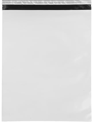 IMBALLAGGI 2000-100 Buste per Spedizioni 450x550+50mm in COEX Impermeabile, Pacchi Antistrappo e Anti Umidità Ideali come Buste Spedizione Vinted e Corriere, Sacchetti con Patta Adesiva Bianco Opaco