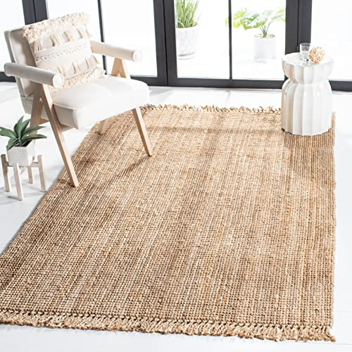 Safavieh Tapis en Fibres Naturelles Salon, Salle à Manger, Chambre à Coucher - Natural Fiber Collection, Tapis à Poil Court, Naturel, 91 X 91 cm
