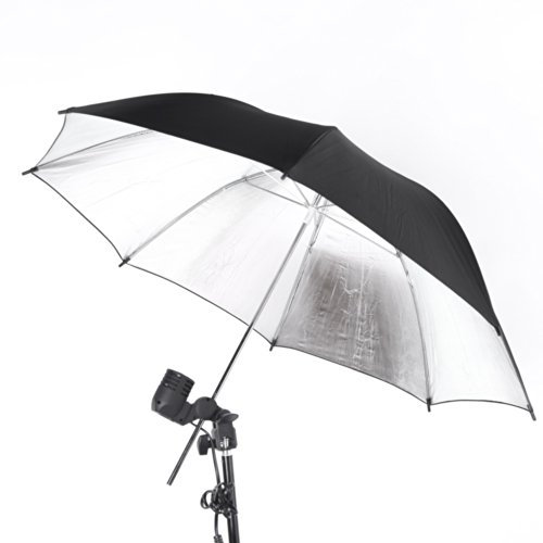 Namolit 83cm Studio-Foto-Strobe-Blitz-Licht-Reflektor-Schwarz-Silber-Regenschirm 33 Zoll