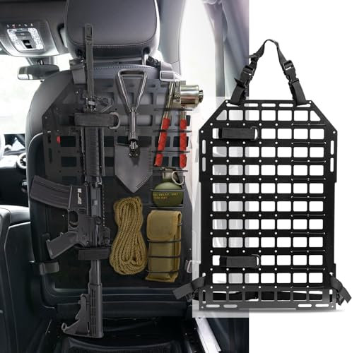 Taktische Molle Panel System Auto Rückenlehnenschutz Rücksitz Organizer 54.5 * 36Cm für Die Modulare Lagerung & Anzeige von Ausrüstung mit Befestigungsgurten für Auto-SUVs