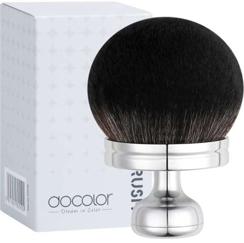 docolor Extra Large Body Makeup Brush for Self Tanner, 3 Inch Width Self Tanning Kabuki Brush, Soft Synthetic Hair, for Foundation, Bronzer, Sun Blocks, Powder, Face and Body