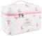 Kosmetiktasche Mädchen, Beauty Bag, Schleife Make up Tasche Organizer, Großes Fassungsvermögen, Baumwolle, Geeignet für Den Täglichen Gebrauch und Auf Reisen von Frauen und Mädchen