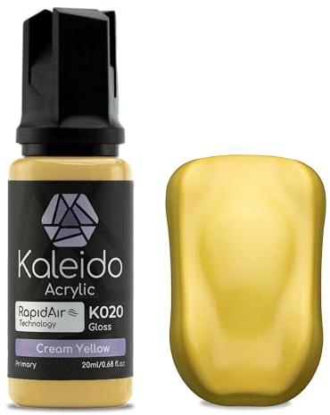 Gaahleri Kaleido Colorworks Primary for Airbrush Model Building Acrylic Paint K020 Cream Yellow