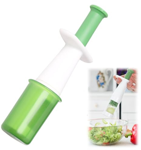 ROKZELT Cortador de Uvas para Niños,Cortador de Uvas para Bebés con Cepillo de Limpieza,Herramienta para Cortar Uvas,Frutas de Acero Inoxidable Cortadora para Cortar Tomates Fresas Cherry (Verde)