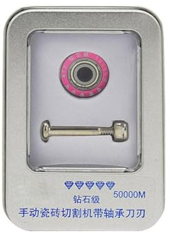 Rueda de repuesto para cortador de vidrio de azulejos de 22 mm, rueda de corte de carburo para azulejos y vidrio con rodamiento, 50000 m, perno de vida útil y tuerca de bloqueo incluidos