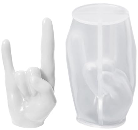 Moule en silicone 3D à main – Outil de moulage de sculpture de doigt, moule d'art flexible antiadhésif | Idéal pour la décoration de la maison, résine, argile, chocolat, savon, bougies, artisanat, scu