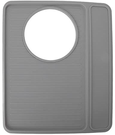 BAFOVY Kaffemaskin Non Slip Pad Silikon Kaffemaskin Top Pad 28 X 23,7 Cm Dammtät Lock Flexibel Enkel Rengöring för 870 880 för Hem Barista Köksbänk Användning (Grå)