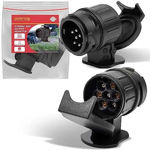 GADLANE 13 Pin to 7 Pin Towing Adaptor - Waterproof Trailer Plug Adapter 13 Pin to 7 Pin for Caravan, Van, Truck, Trailer Plug Towbar Towing Bar Electric Socket Adapter Converter - 13 to 7 Pin Adapter