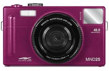 Minolta MND25 48 MP Autofocus / 4K Ultra HD Camera w/Selfie Mirror