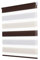Doppelrollo Klemmfix ohne Bohren - 110 x 200 cm,Weiß-beige-braun lichtdurchlässig & Blickdicht - Duo Klemmrollos für Fenster ohne Bohren - Stoffbreite 106 cm