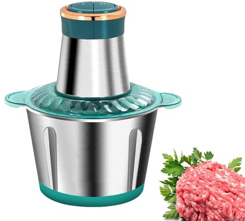 Shurzzesj Hachoir à viande pour la maison, hachoir à viande électrique, Hachoir à viande automatique en acier inoxydable, Hachoir à viande multifonction, robot culinaire robuste pour piments, a,