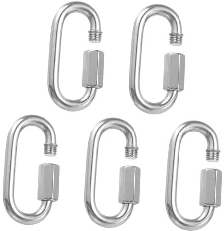 OKUMEYR 5 Pezzi Di Maglie Rapide in Acciaio Inossidabile A Forma Bloccaggio Rapido Per Maglie Di Riparazione Della Catena