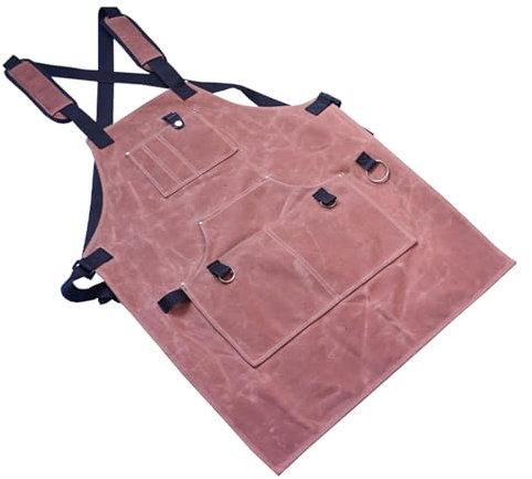 Tablier à outils – Tablier de travail du bois, tablier de protection pour le travail du bois | 75 x 60 cm – Tablier en toile résistante à l'usure, tablier de boucher, de chef ou de cuisine pour homme