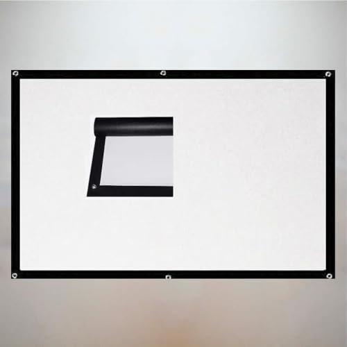 KPEGAXS Portable Projector Screen 100in 84in 72in 60in Roll Up Projection Screen Outdoor Movie Projector Screen, Wall/Ceiling Mount(4:3,72inch)