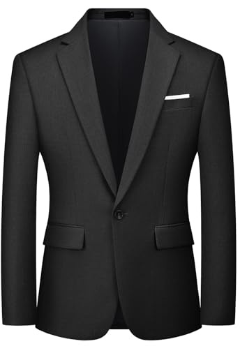 Autsel Mens Slim Fit Blazer One Button Formal Business Suit Jacket XXL