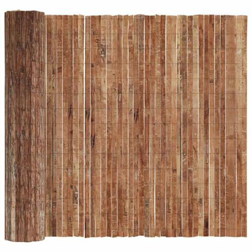 vidaXL Recinzione in Corteccia Marrone 400 x 125cm Corteccia, Recinzione da Giardino, Rettangolare, Rustica, Pieghevole, Durevole, Estetica Beige, Resistente agli Agenti Atmosferici, Soluzione Eco-Fr
