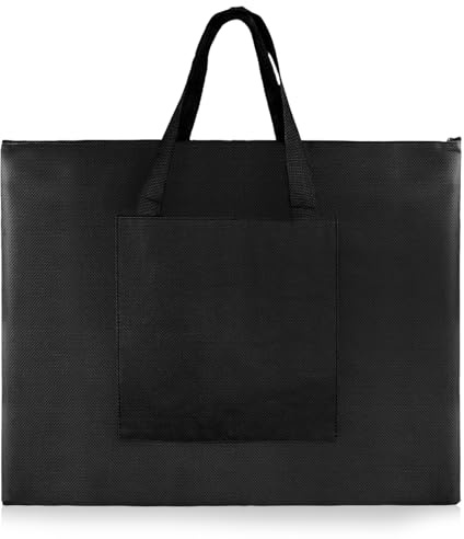 Houkiper Art Portfolio Case Large A2 Art Folder Carry Case with Handles Work Painting Folder Bag for Artwork Poster Sketching Drawing