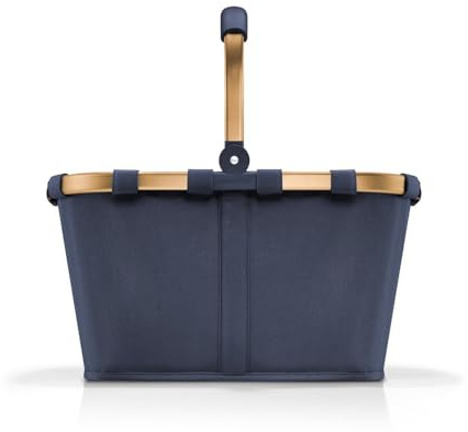 reisenthel carrybag midnight gold – Stabiler Einkaufskorb mit viel Stauraum und praktischer Innentasche – Elegantes und wasserabweisendes Design
