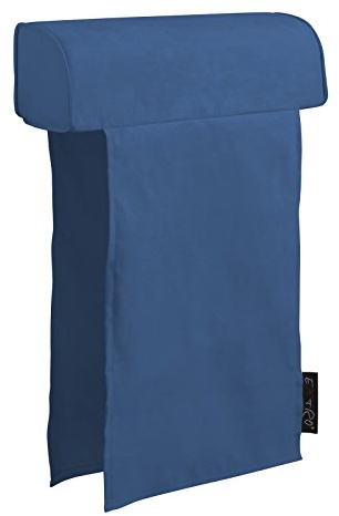 extroitaly FELIPE (BLU) POGGIATESTA PER DIVANO IN MICROFIBRA CON DOPPIA FASCIA * MIS.CM.60 X DIAMETRO CM.16 FASCIA CM.70 LARGH.45