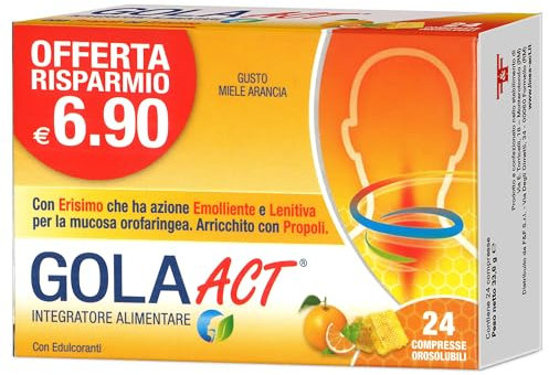 Linea Act F&F Gola Act Miele E Arancia - Compresse, 30 g