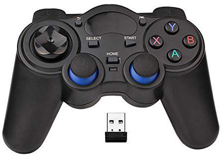 Manette de jeu USB sans fil pour PC/ordinateur portable (Windows XP/7/8/10) et PS3 et Android et Steam – Noir