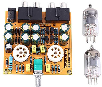 MEROURII Module D'amplificateurs de Tube,6J1 HiFi Module Amplificateur de Préamplificateur de Tube Électronique AC 12V Contrôleur de Tonalité de Volume
