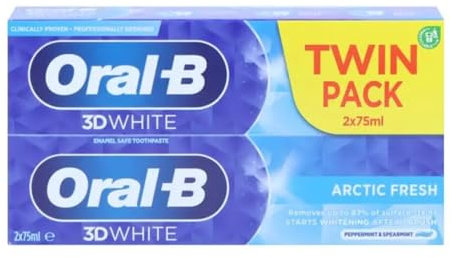 Oral-B 3D White Arctic Fresh Toothpaste 2x75ml 2in1