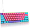 SOLIDEE mechanische Gaming Tastatur 60 Prozent,61 Tasten kompakte mechanische Tastatur RGB Hintergrundbeleuchtung,60% Prozent Tastatur mechanisch QWERTY,Roter Schalter für Win/Mac PC Laptop(61 Pink)