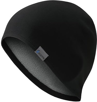 Oscenny Fahrrad Mütze Sportmütze Herren Damen,Superleicht Weich Warm Nur 1mm Dicke Sportmütze Thermofleece zum Laufen,Joggen,Ski,Radfahren,Klettern,Moto Herbst Winter