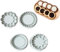 Generic - Emporte-pièce en forme de fleur, 4 pièces, Moules à biscuits, Tampons en plastique, Pour sandwich, confiture, biscuits